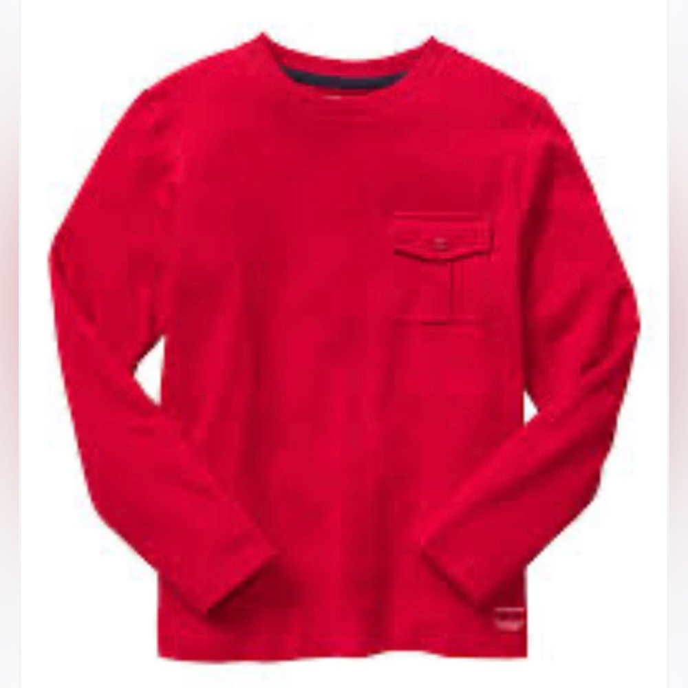 GAP Kids Long-sleeve slub pocket tee in size small